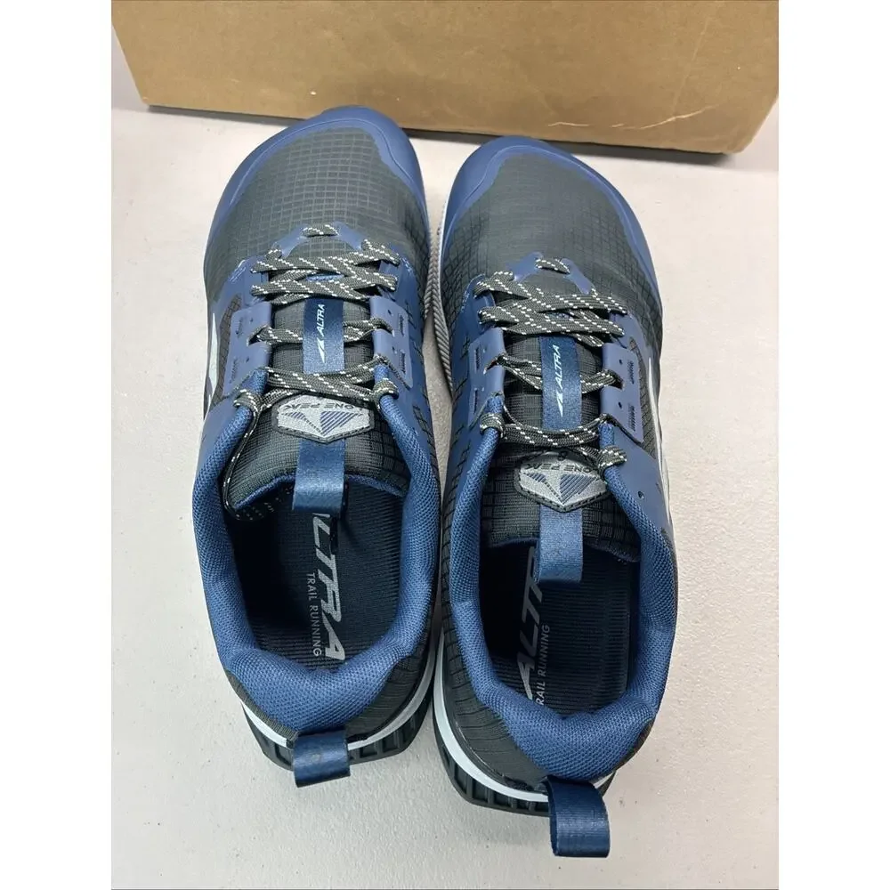 New Altra Men's Lone Peak 8 Wide ToeTrail Running Size 11 Blue Black With Box